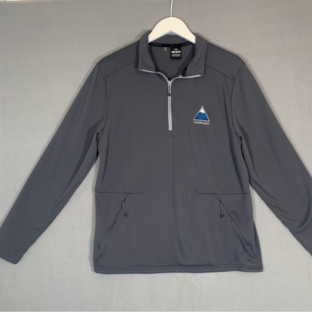 Under Armour Golf Gray Performance Jacket with Quarter-Zip Design Mens Medium